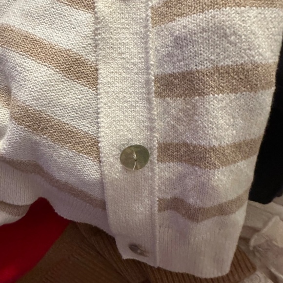 Rails Geneva Stripe Cotton Blend Cardigan women’s sweater size small - Picture 5 of 8